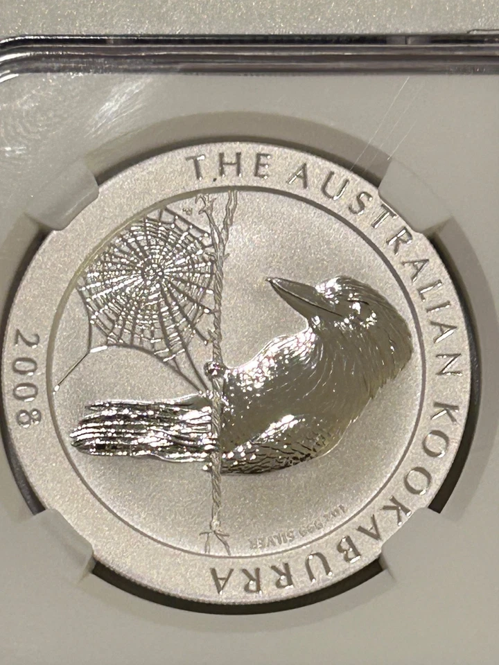 2008 P Australia Kookaburra Silver Dollar NGC MS70 300k Minted/Tough in MS70 - Image 4 of 4
