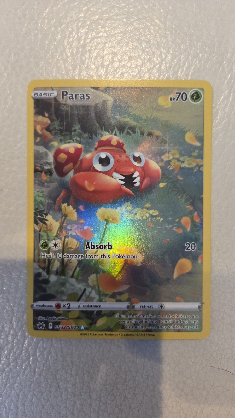 Paras GG32/GG70 Holo Crown Zenith Galarian Gallery Pokemon Holo NM