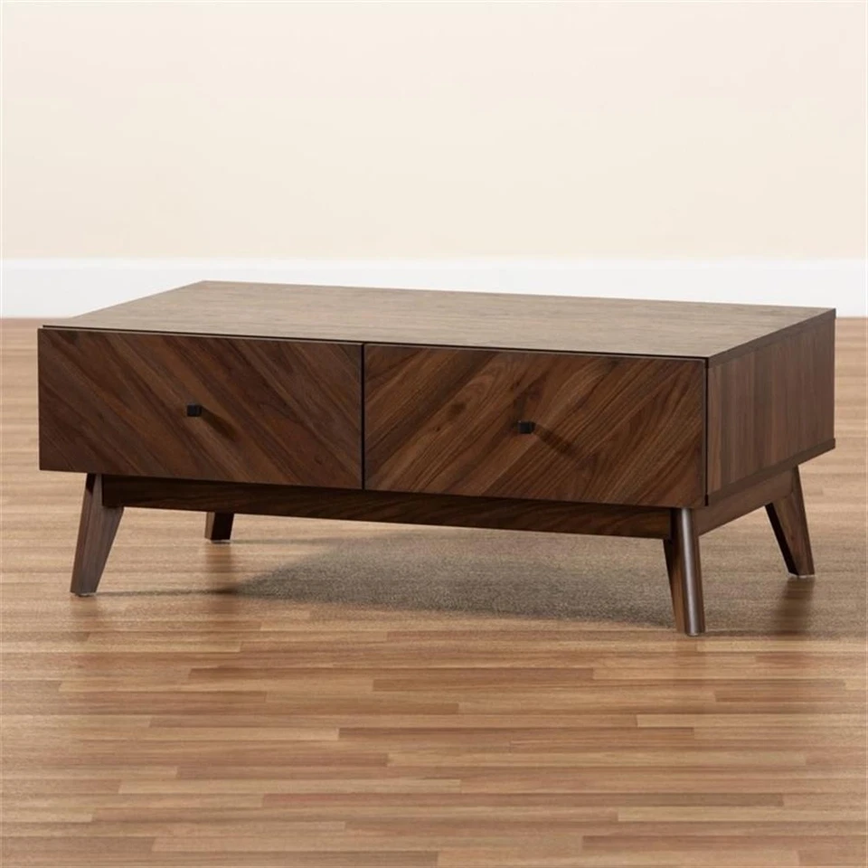 Baxton Studio Hartman Walnut Brown Finished Wood Coffee Table - Image 2 of 4