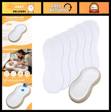 6 Pcs Waterproof Changing Pad Liners, Quilted Non-Slip, Reusable  Machine Washa