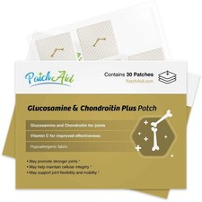 Parche tópico de glucosamina y condroitina más vitaminas (paquete de 2 x 30 paquetes)