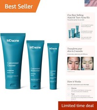 3-Step Acne Treatment Kit: Benzoyl Peroxide  Salicylic Acid for Clear Skin
