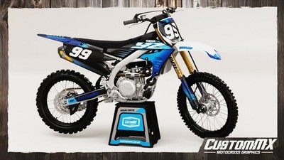 CustomMX: Grafik Kit passend für alle Yamaha YZ YZF WR WRF Modelle 85 12 250 450 426