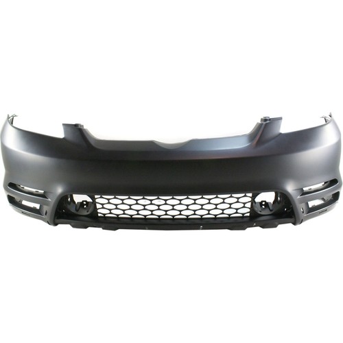 Primed Front Bumper Cover For 2009-2010 Toyota Matrix - Includes Fog Light Holes & Spoiler Holes 4 thumbnail image