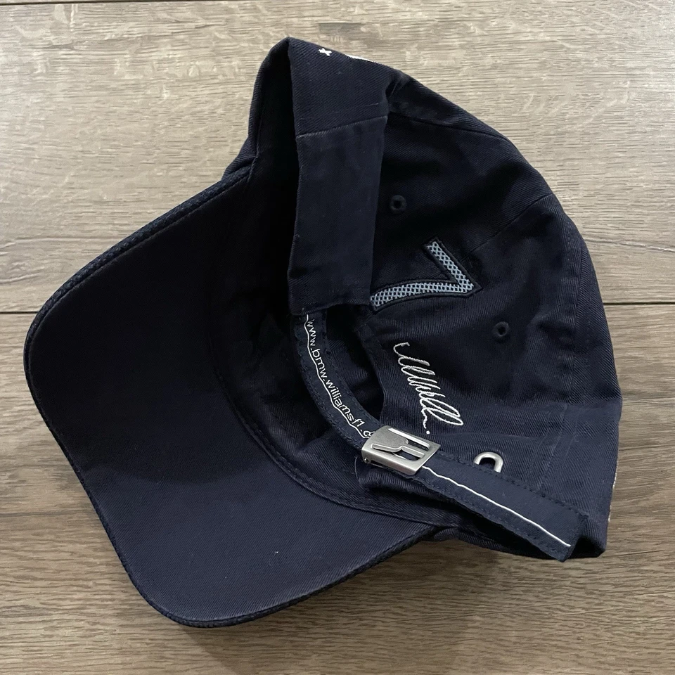 BMW Williams F1 Team Hat Navy Blue Racing HP Mark Webber 7 Adjustable New NWOT - Image 2 of 2