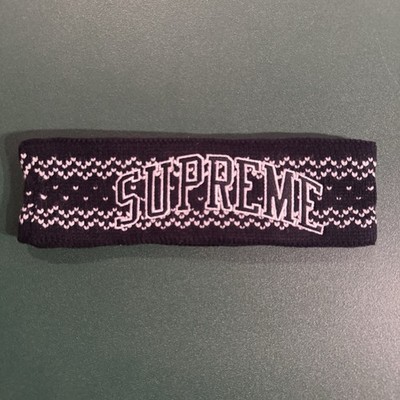 Supreme New Era Black White Unisex Adults Sweatband Knit Headband
