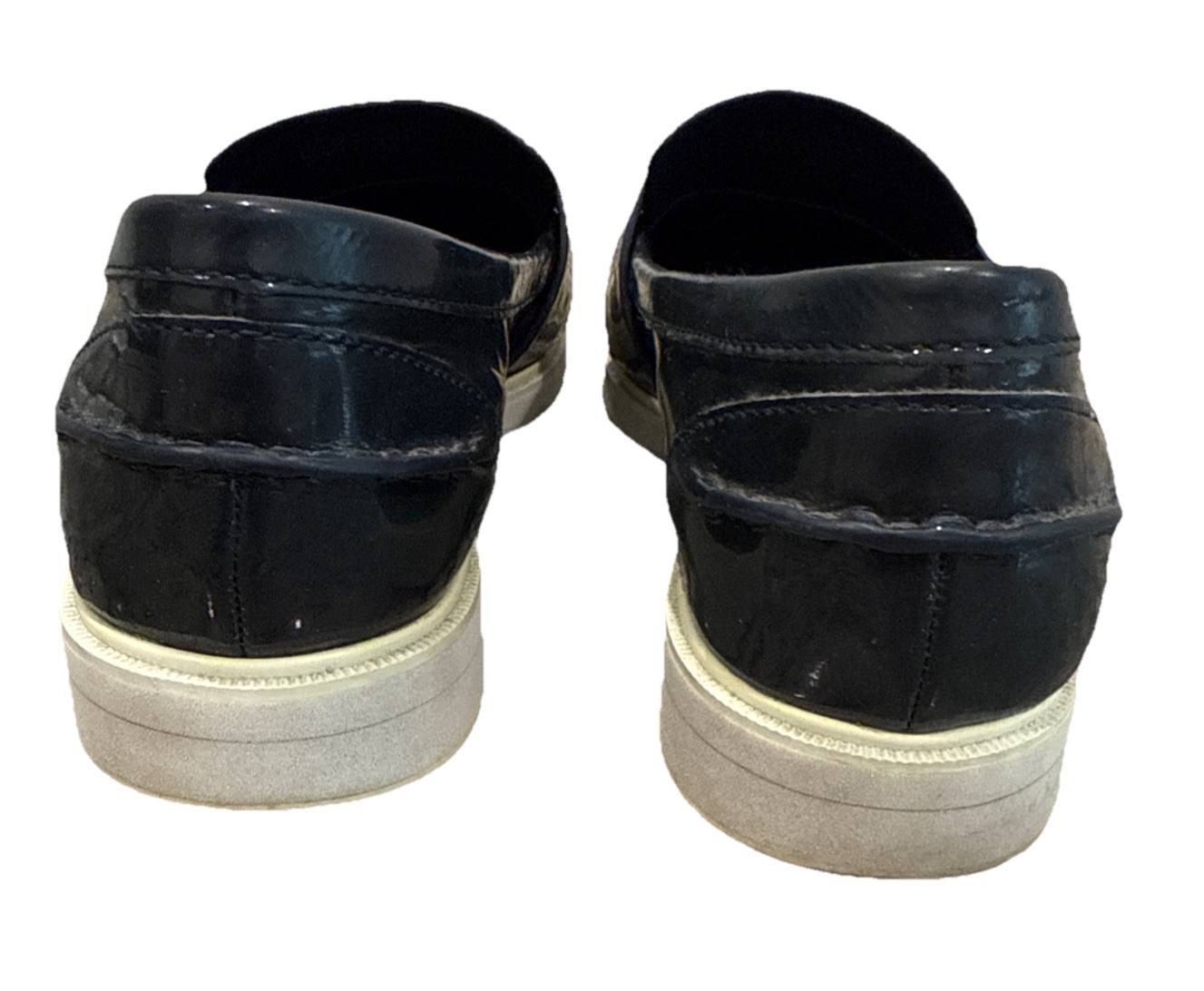 Tory Burch Sport Pocket Tee Golf Loafers Patent Leather Women's 8.5 Navy #43447 thumbnail 2