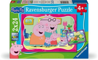 2 x 24 Teile Ravensburger Kinder Puzzle Peppa Pig 12004184