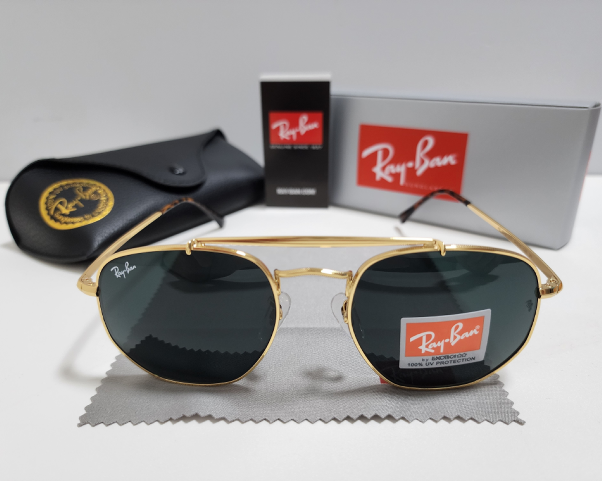 Ray-Ban RB3648 The Marshal Sunglasses Gold Frame Gray Lens 54 mm 