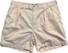 VTG Polo Ralph Lauren Mens Andrew Shorts Pink 38 Pleated Casual Preppy Classic