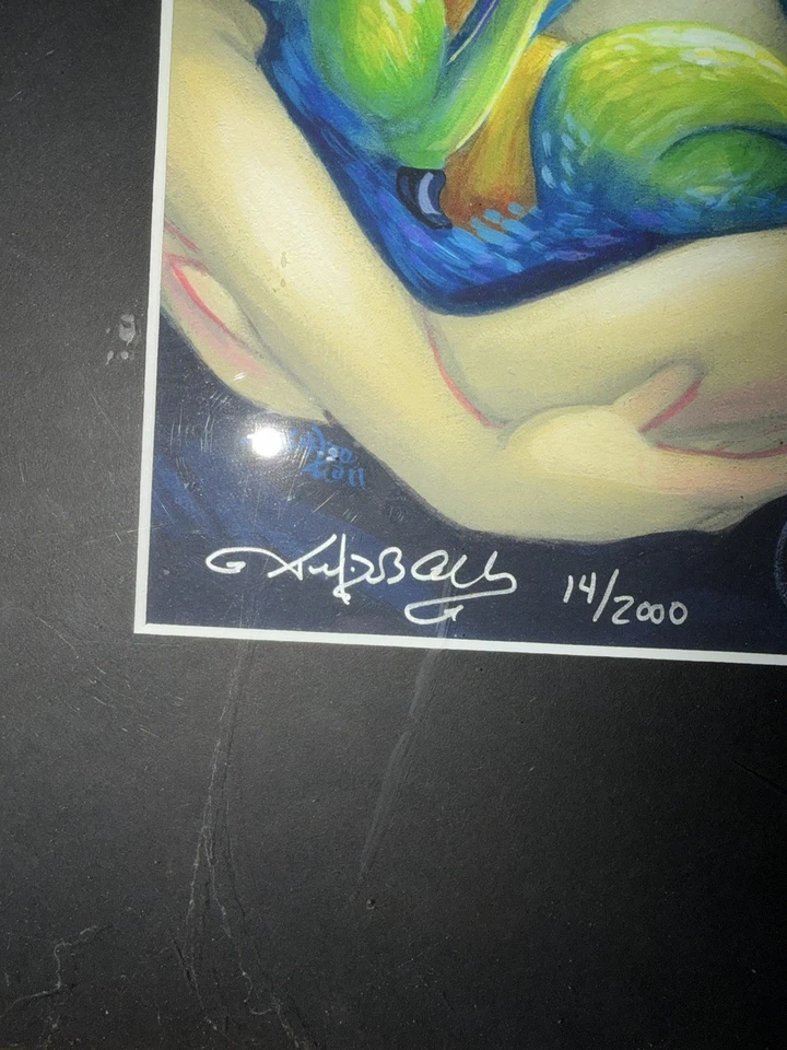 Jasmine Becket-Griffith “Dragonling Girl” Edición Limitada Impresión 14/2000 Enmarcada Foto 2 de 3