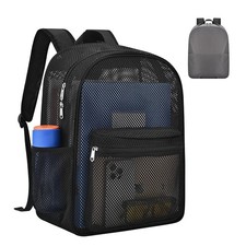Heavy Duty Mesh Backpack See Through College Student Backpack
