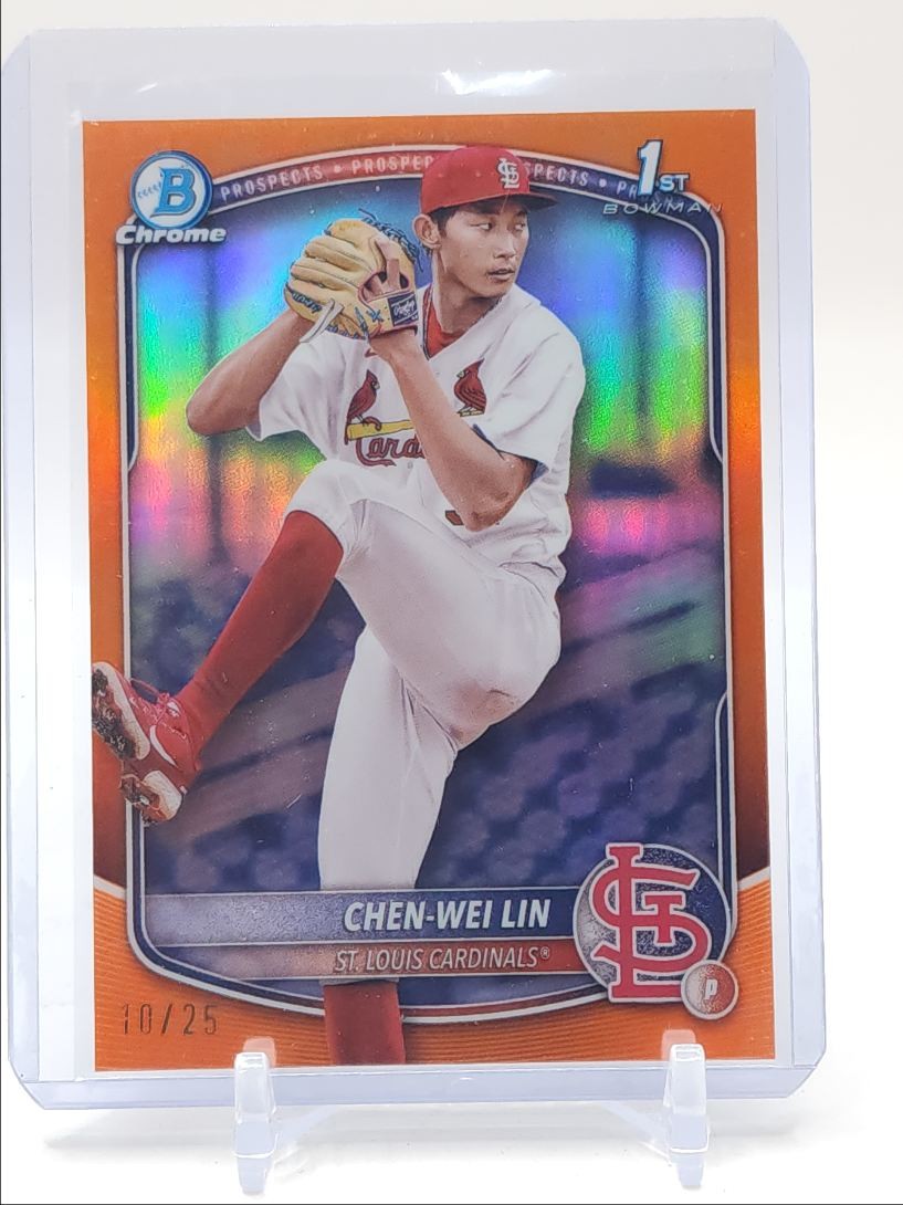 CHEN-WEI LIN 2025 BOWMAN CHROME 1ST ORANGE REFRACTOR /25 Q3839