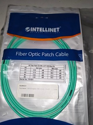Patchkabel - 2 Meter - Fibre Optic Patch Cable - 50μm - OM3 - 2xLC - 2xST