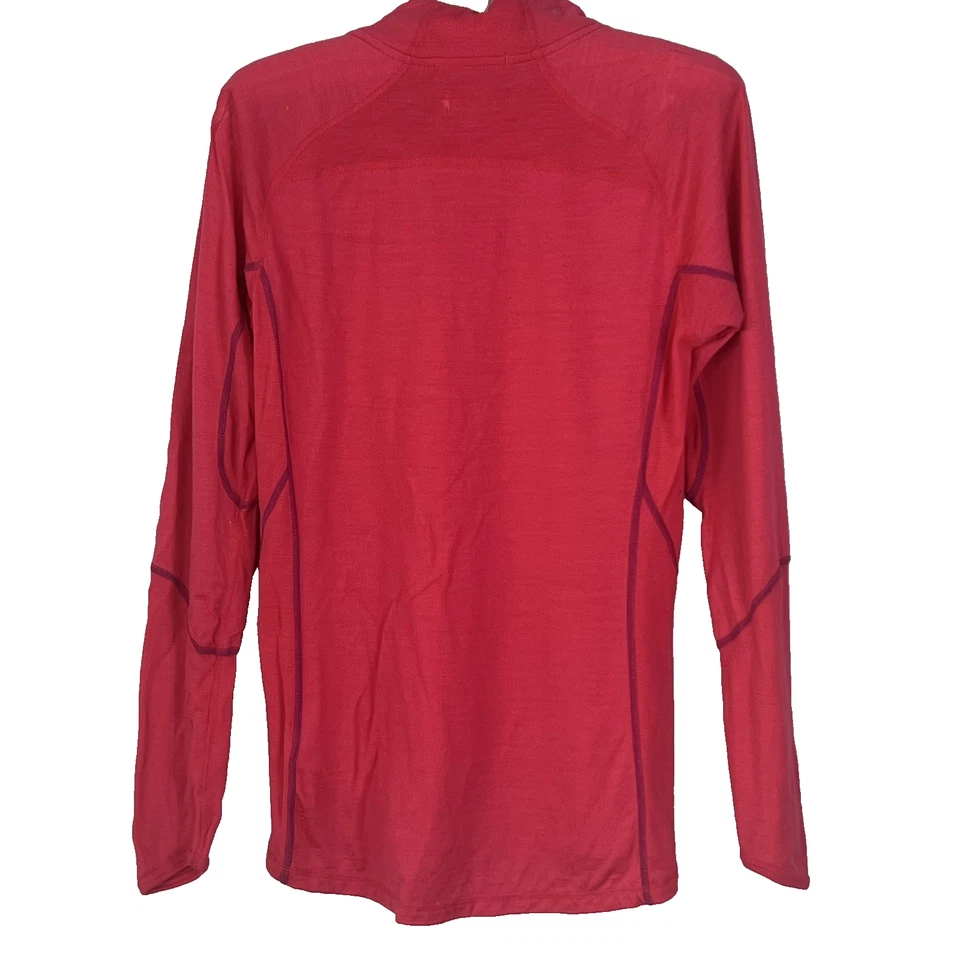 Suéter Smartwool Mujer Talla L Rosa Cuarto Cremallera Lana Merino Cuello Simulado Foto 2 de 4