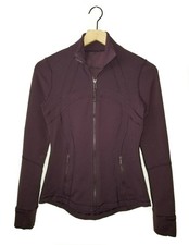 Lululemon DEFINE Jacket Deep Zinfandel Plum Purple Full Zip Vented Yoga Size 6