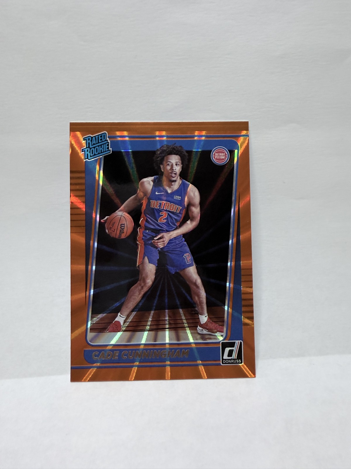 2021-22 Panini Donruss - Rated Rookie Cade Cunningham #211 Holo Orange Laser