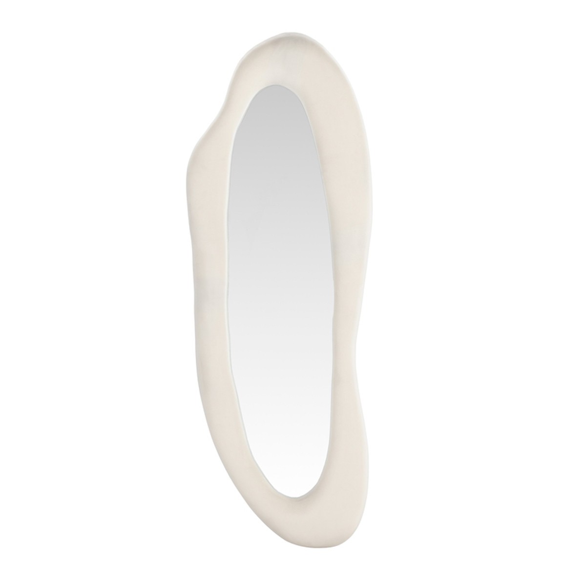Miroir mural ondulé Louisville beige 185 cm grand miroir salon
