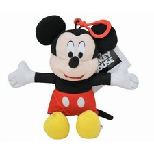 Plush Clip Key Chain - Disney - Mickey Mouse 6" Soft Doll Keychain Ring NEW