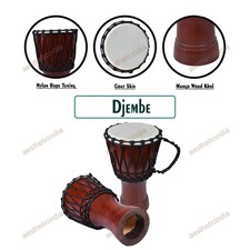 Tamburo artigianale africano djembe bongo legno buon suono strumento musicale