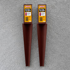 2 x Metpost Post Support Plain Box Spike for 50mm Fence Posts 450mm 50 x 450