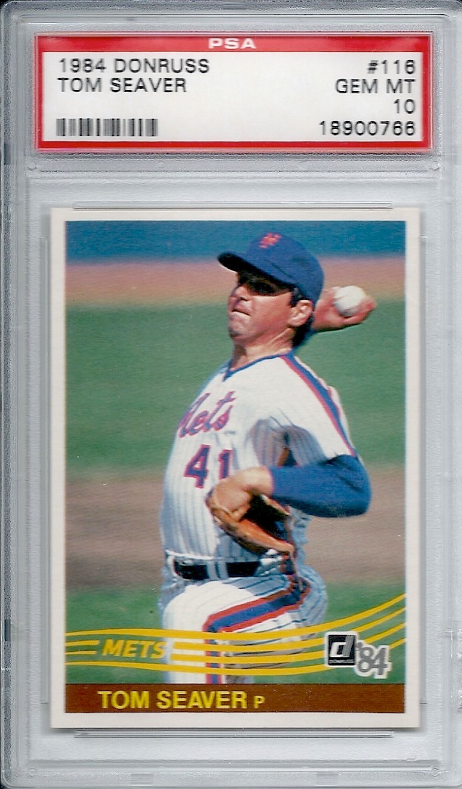 HOF Tom Seaver NY Mets 1984 Donruss #116 PSA 10 GEM MT