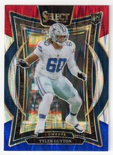 2024 Panini Select #69 TYLER GUYTON CONCOURSE 'RED & BLUE' SHOCK PRIZM RC!