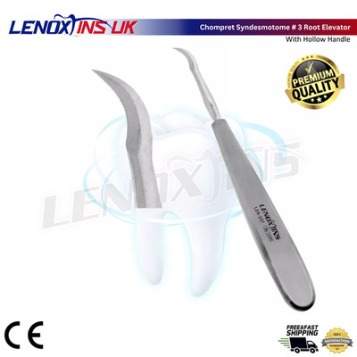 Dental Root Elevator German Stainless, Syndesmotome Chompret #3,