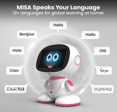 Misa 2 Playful Learning STEM Programmable Robot, Voice-Activated AI Tutor