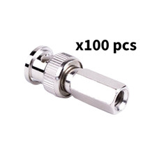 100x BNC Male Connector, Twist On, RG59