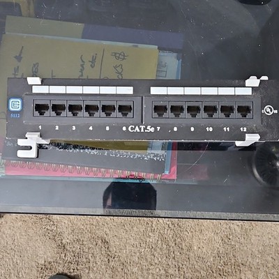 3M 12-Port CAT5e RJ-45 Network Patch Panel 1U 19in Rackmount MPN 5112