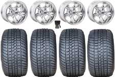 GTW Godfather 12" Golf Wheels Chrome 215x50 Pro Rider Tires E-Z-GO & Club Car