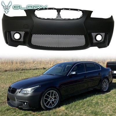 Fits 04-10 BMW E60 5-Series Front Bumper 1M Style Cover Replacement Full Kit PP