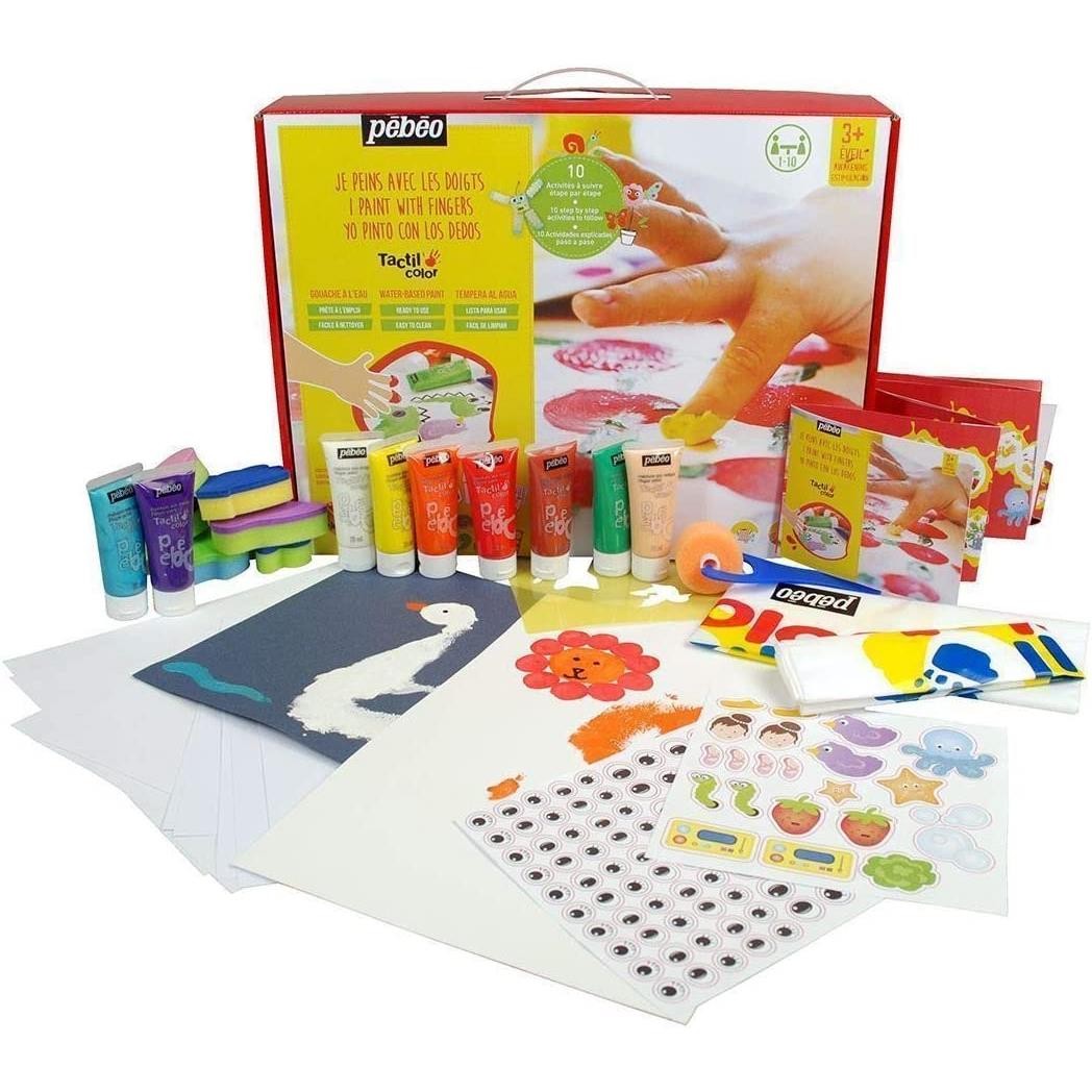 Pébéo Tactilcolor coffret peinture lavable pour éviter les taches durant l'éveil