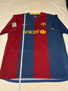 Maillot FC Barcelone Nike Enfant – Bleu, Manches Courtes, Taille 12-13 Ans, Porté