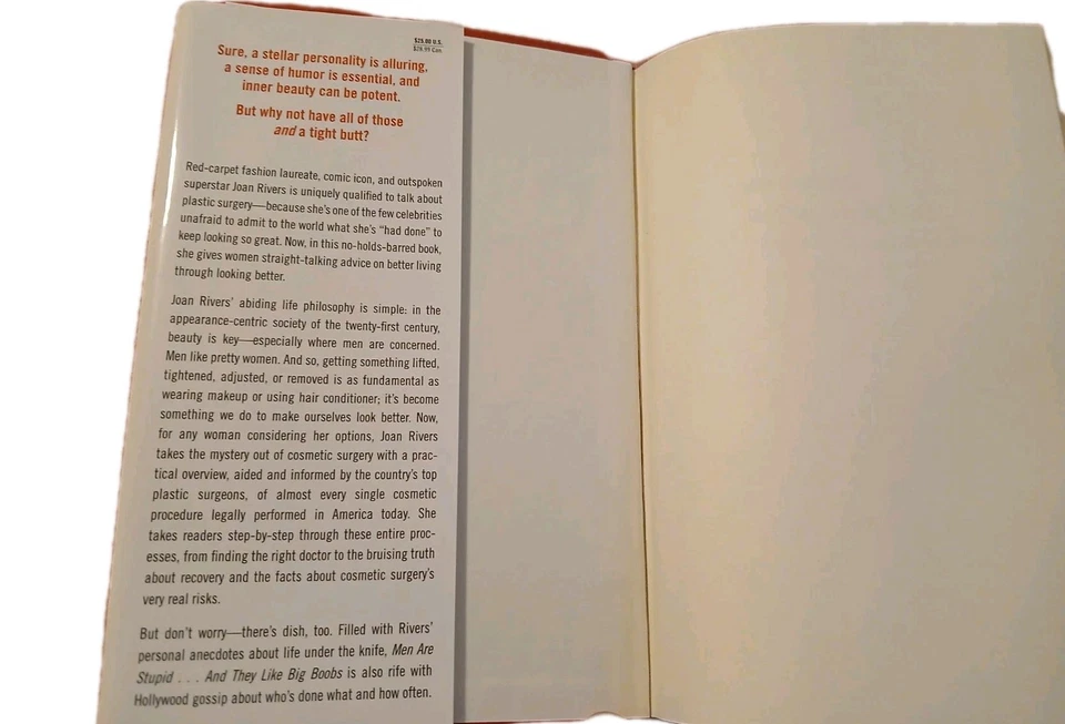 Джоан Риверс ПОДПИСАННАЯ книга в твердом переплете Men Are Stupid And They Like Big Boobs Pocket - Изображение 3 из 4