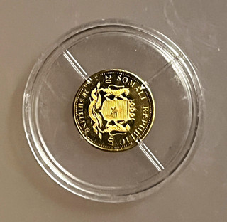 2007 Somalia Elephant Variety 1/50!oz Gold Coin 0.9999 Fine KM# 69