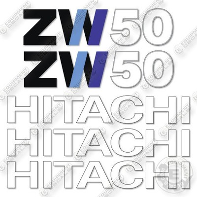Fits Hitachi ZW50 Decal Kit Wheel Loader- 7 YEAR OUTDOOR 3 VINYL!