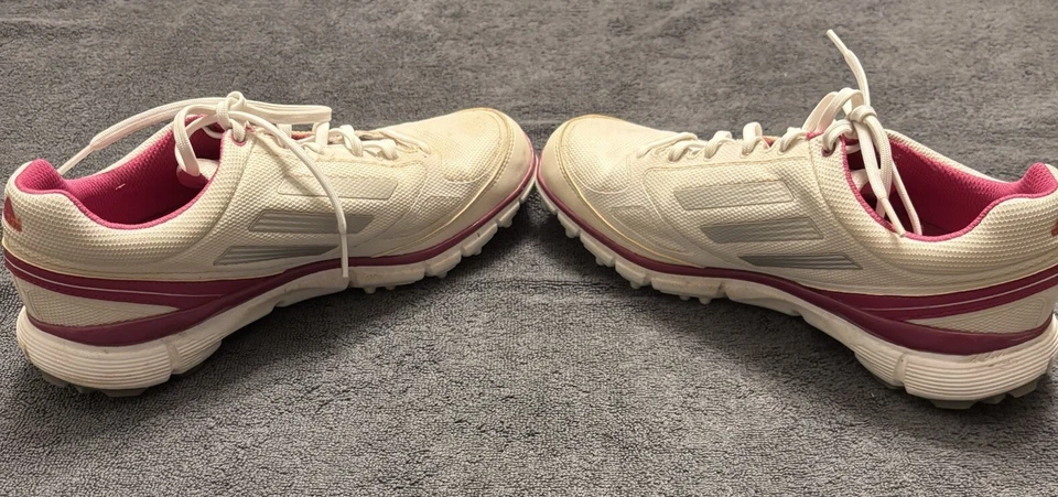 Zapatos de golf Adidas Adizero blancos rosas para mujer talla 8 ¡usados una vez! Foto 4 de 4