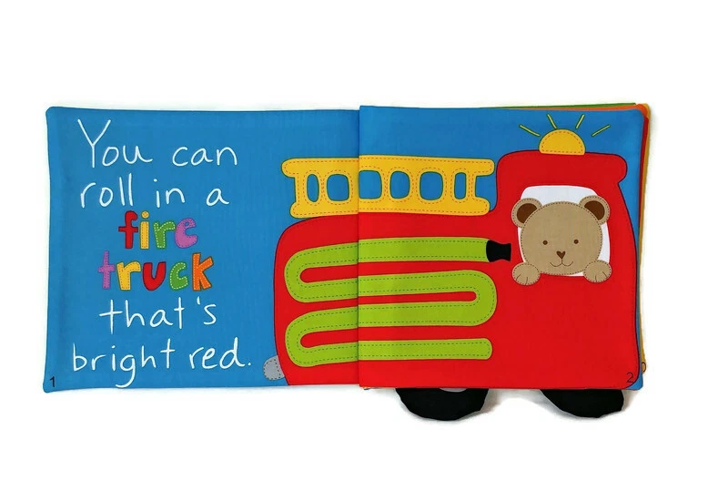 Let's Roll! - Libros de tela suave para bebés, niños, niños, niñas, niños pequeños, niños Foto 2 de 4