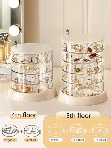 Organizer Scatola Gioielli Plastica 5 Strati Collana Rotonda Multicolore Moderna Media - Foto 20 di 26