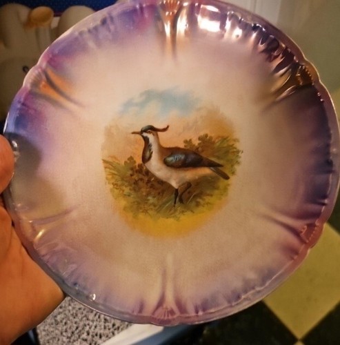 Vintage Beautiful Bonn Franzant Mehlem Germany Quail Bird Motif Plate Stamped - Picture 2 of 7
