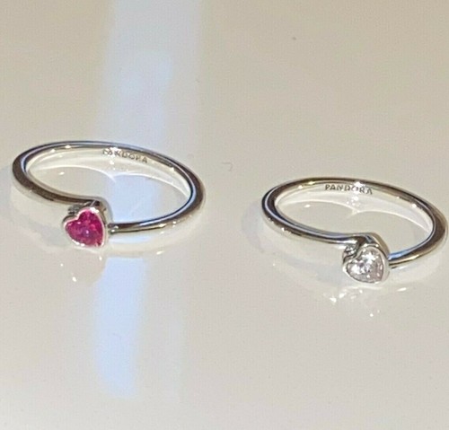 PANDORA,Tilted Heart Solitaire Ring 