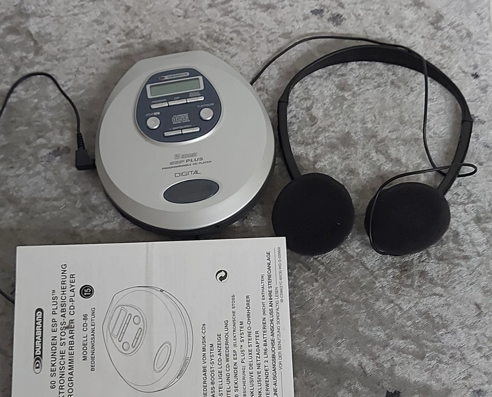 Durabrand Programmable Compact Disc Player 60 Second ESP Anti-Skip Bass Boost