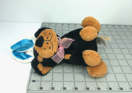 Peluche Dan Dee Rottweiler perro 7 pulgadas negro marrón orejas de conejo animal de peluche 2017 - Imagen 13 de 14