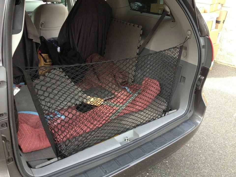 Red de carga organizadora de malla estilo sobre maletero trasero para TOYOTA SIENNA 2004-2020 Foto 4 de 4