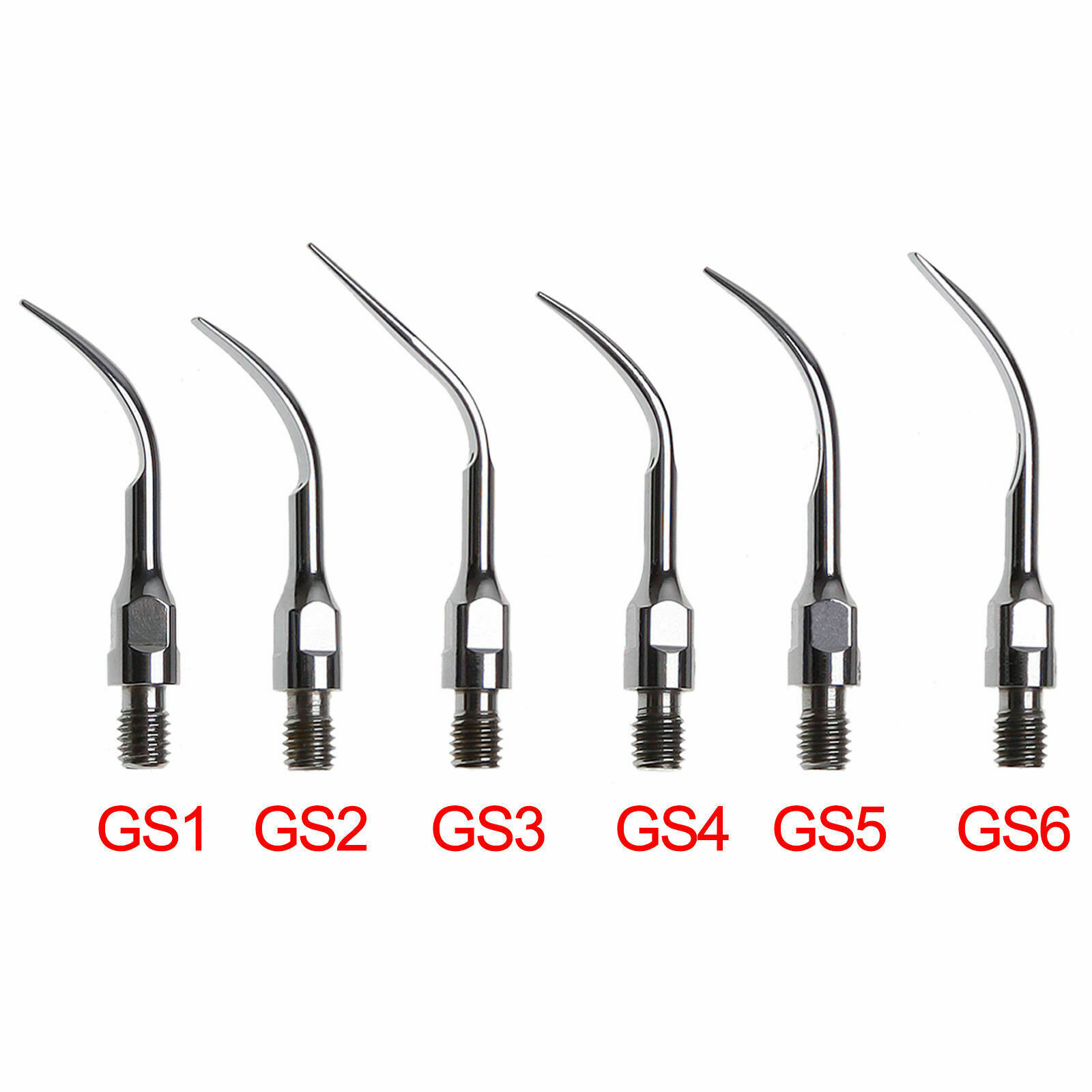 6pc Dental Scaler Scaling Tip fit for SIRONA Ultrasonic Scaler handpiece GS1-GS6