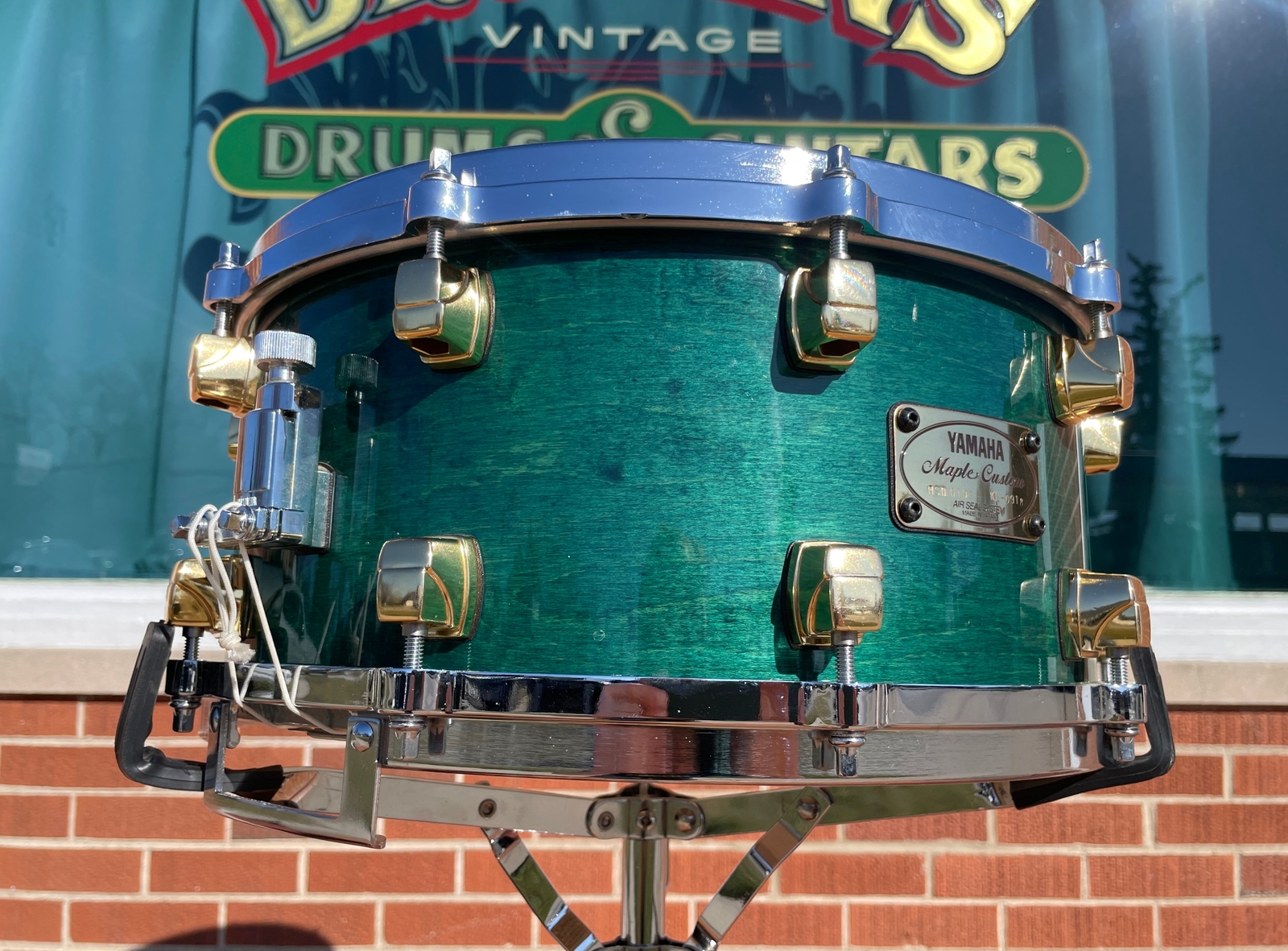 1994 Yamaha Maple Custom 6.5x14 Snare Drum Turquoise Maple MIJ eBay