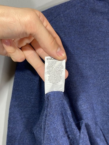 Maglione leggero GRAN SASSO uomo 100% lana Lana blu maglia italiana taglia M - Foto 15 di 15