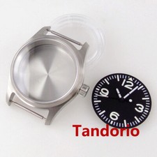 36mm 20ATM Pilot Stainless Steel Brushed Watch Case Sapphire Glass Fit NH34 NH35